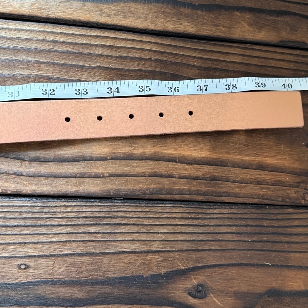BDG Tan Leather Belt with Gold Buckle - Picture 4 of 7